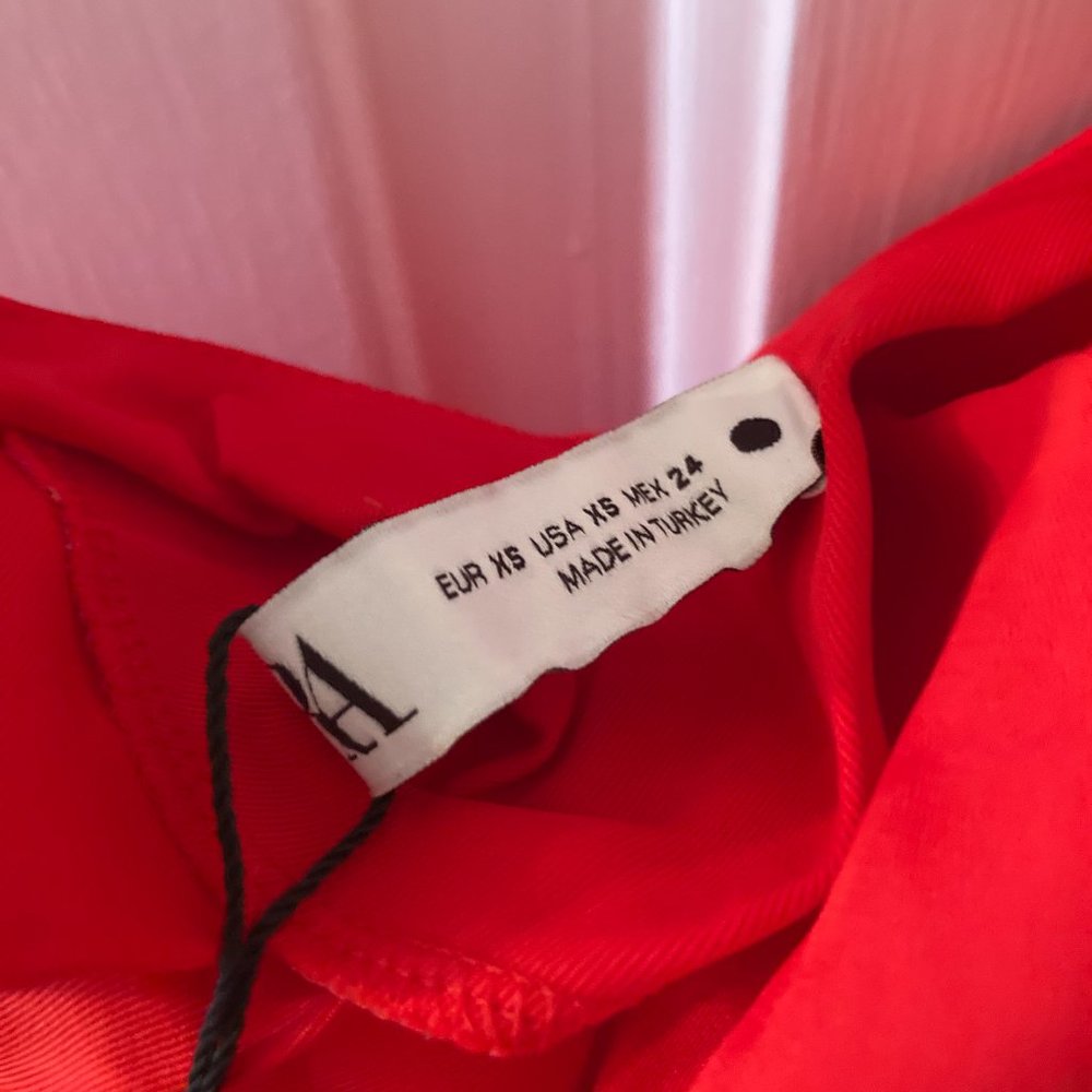 ZARA Red Slip Maxi Dress Size X-Small New With Tags [4437-068-600] - Picture 2 of 4